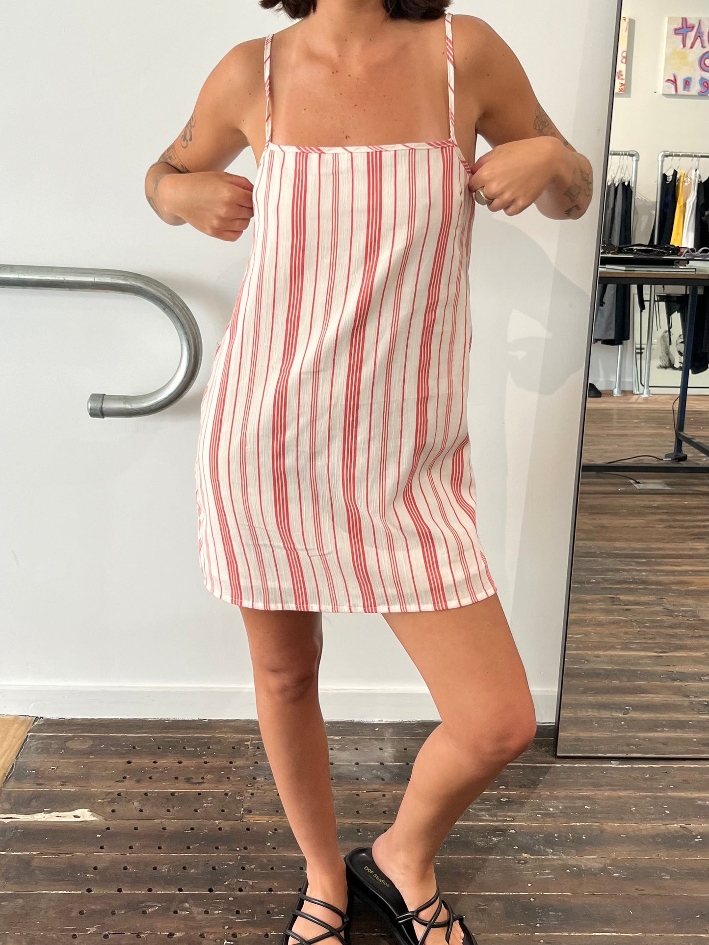 Red Stripe Mini Dress