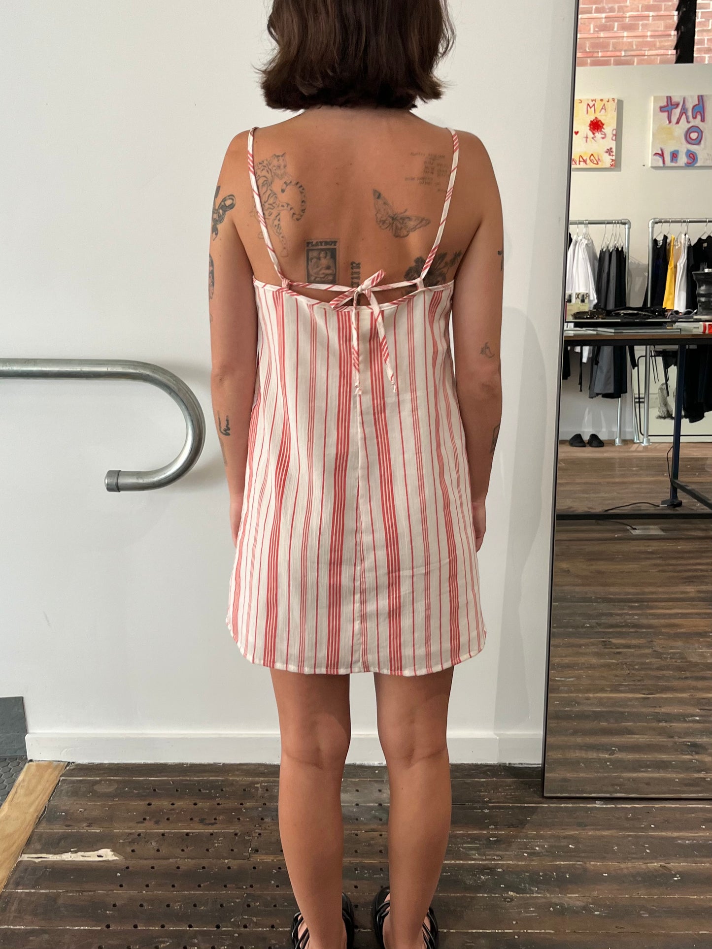 Red Stripe Mini Dress
