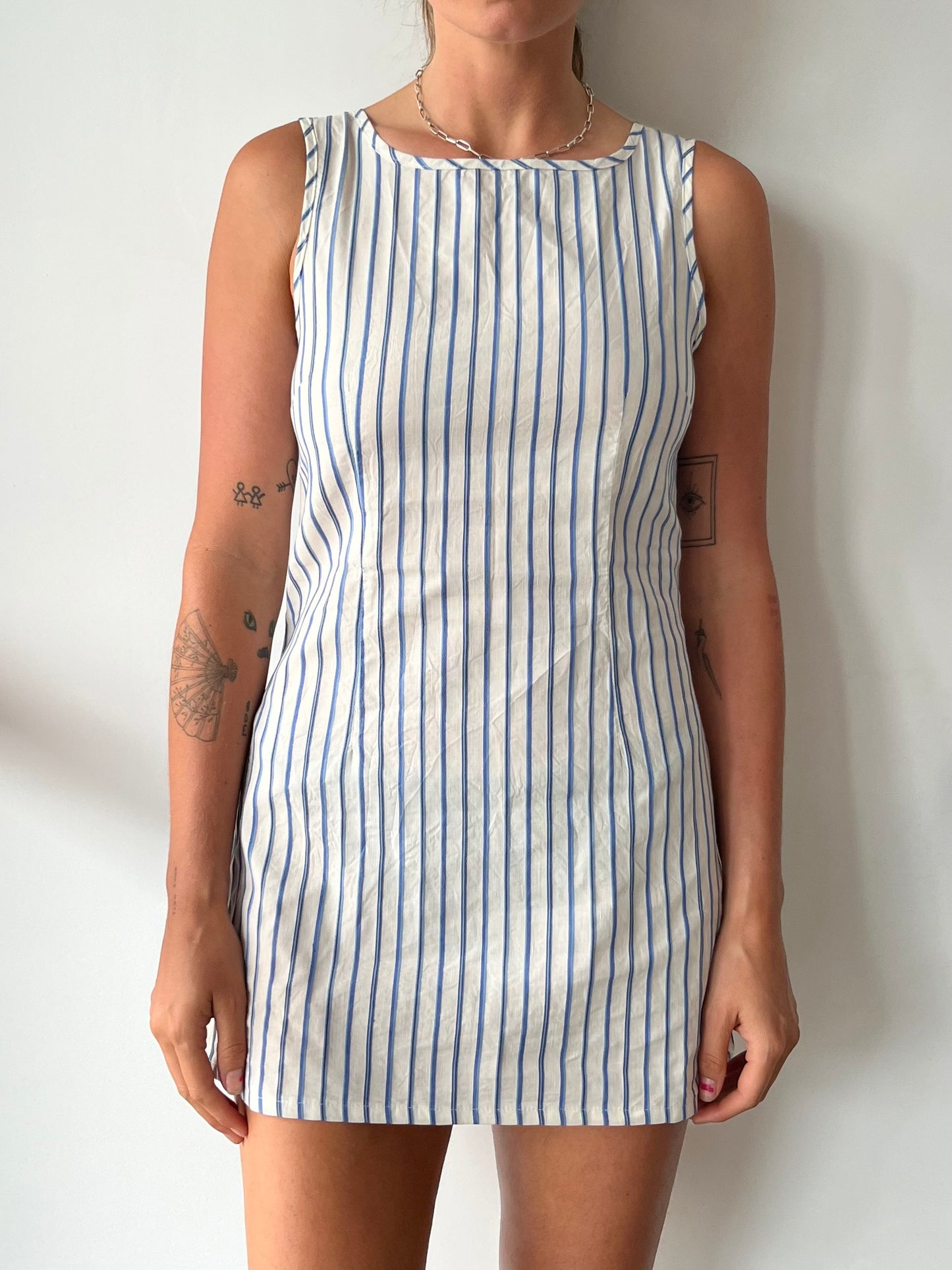 Blue Stripe Shift Dress