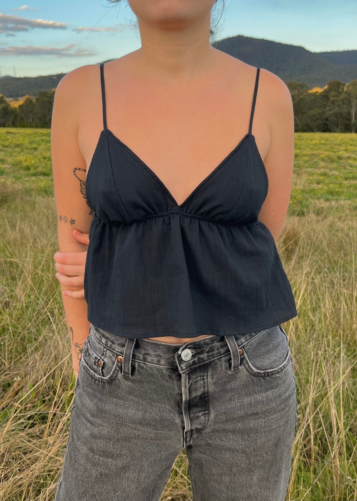 Navy Triangle Cami
