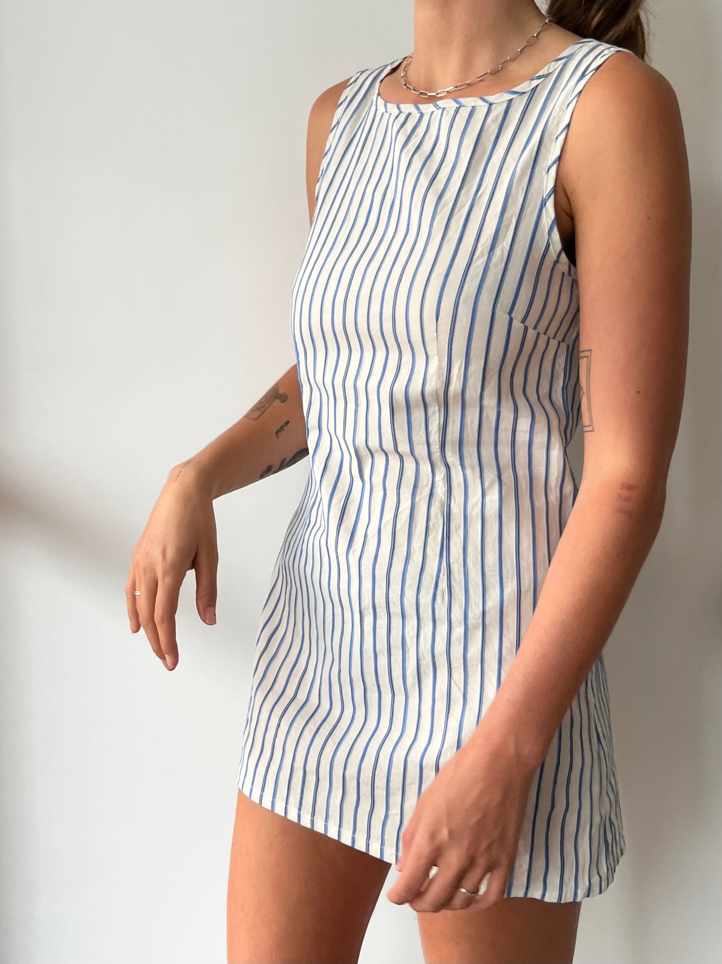 Blue Stripe Shift Dress