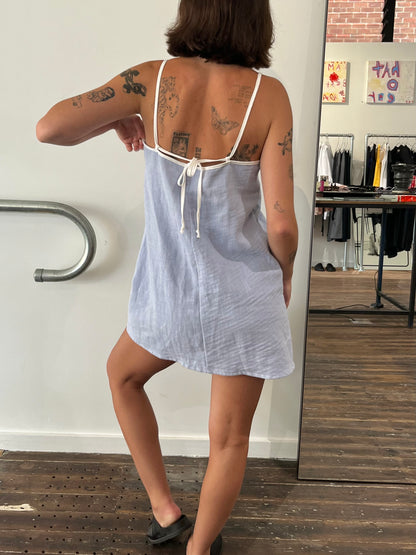 Dusty Blue Mini Dress